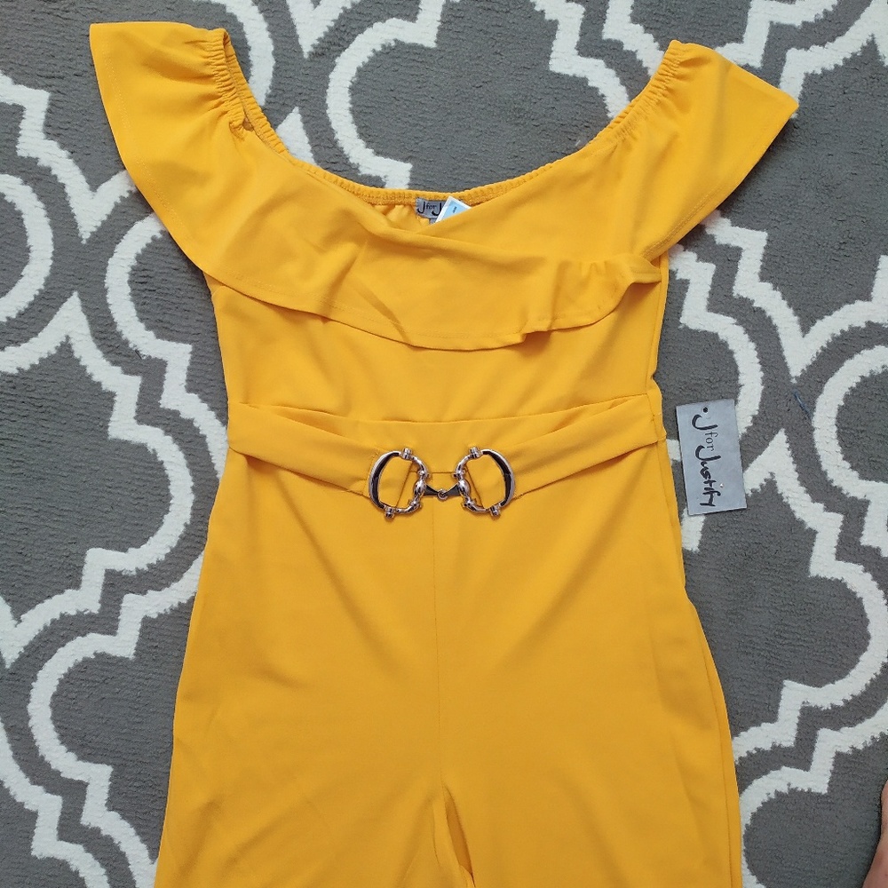 J for Justify Yellow Jumpsuit